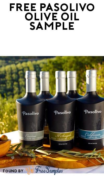 FREE Pasolivo Olive Oil Sample