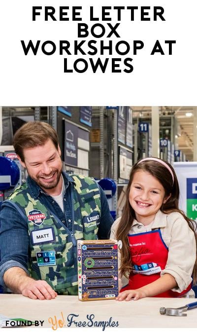 FREE Letter Box Kids Workshop at Lowes on November 15