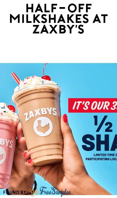 DEAL ALERT: Half-Off Handcrafted Milkshakes at Zaxby’s through October 26th