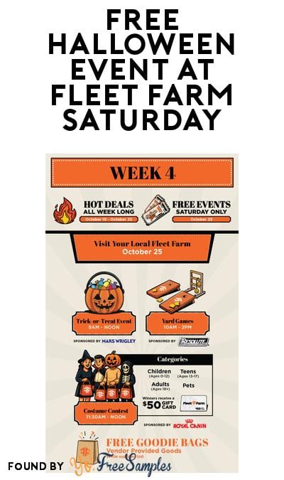 FREE Trick or Treat Event at Fleet Farm Saturday 9AM-12PM