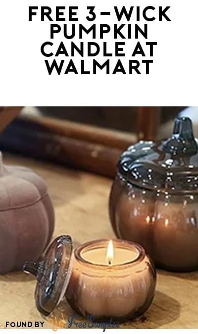 FREE 3-Wick Pumpkin Candle at Walmart (New TopCashback Members)