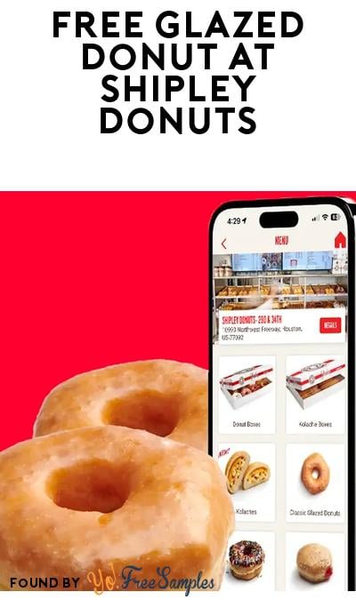 FREE Glazed Donut at Shipley Donuts on November 2nd (App Required)
