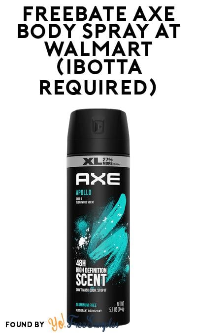 FREEBATE Axe Body Spray at Walmart (Ibotta Required)
