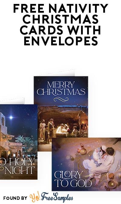 FREE Nativity Christmas Cards with Envelopes