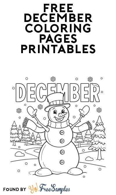 FREE December Coloring Pages Printables