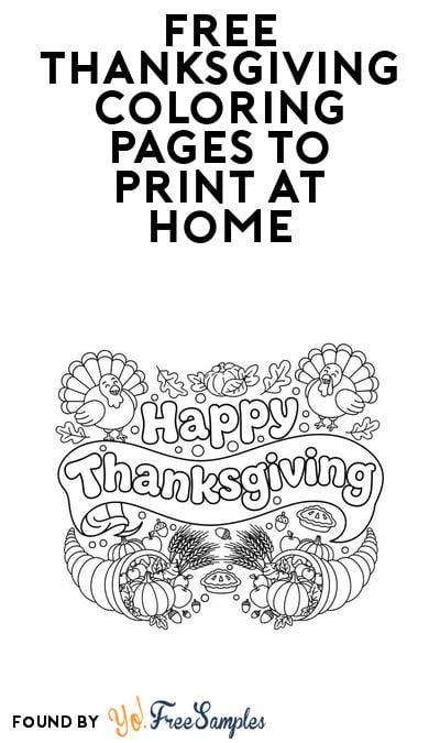 FREE Thanksgiving Coloring Pages to Print at Home