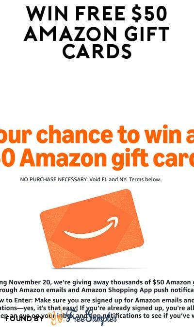 Win FREE $50 Amazon Gift Card Giveaway