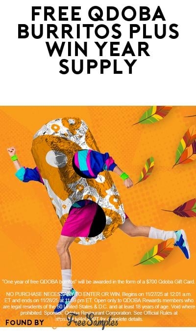 FREE QDOBA Burritos on Nov 27 Plus Win a Year of QDOBA