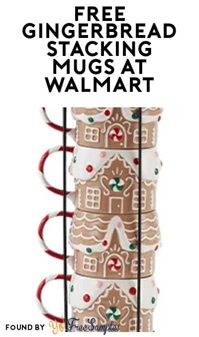 FREE Gingerbread House Stacking Mugs 4-Pack for New TopCashback Members