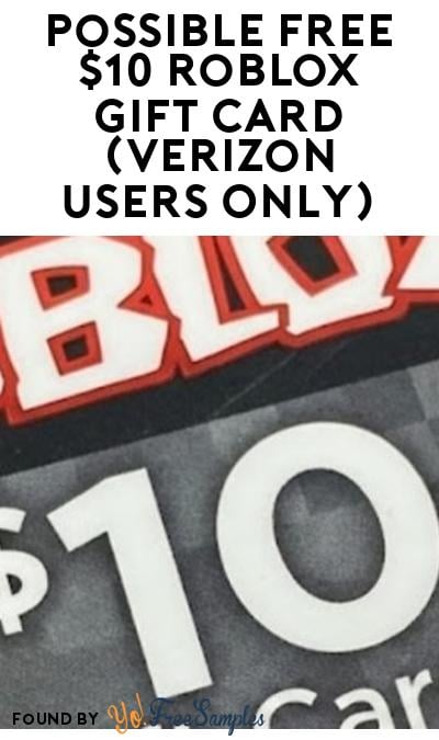Possible FREE $10 Roblox Gift Card (Verizon Users Only)