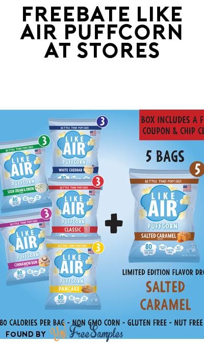 FREEBATE Like Air Puffcorn Snack Bag at Various Stores