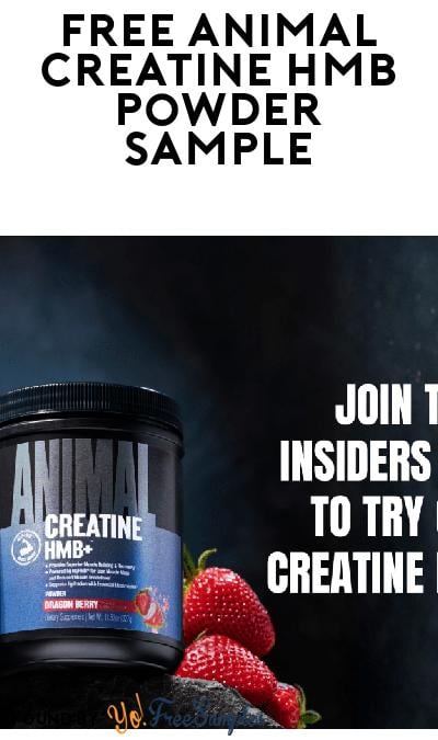 FREE Animal Creatine HMB+ Powder Sample (Must Apply)
