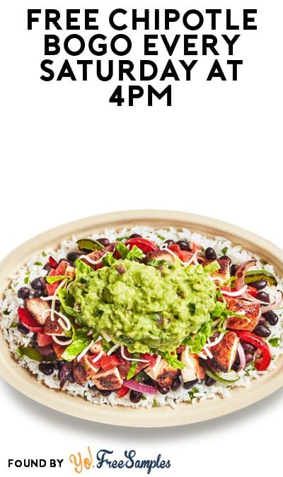 BOGO Chipotle Entrées on Three December Saturdays After 4PM
