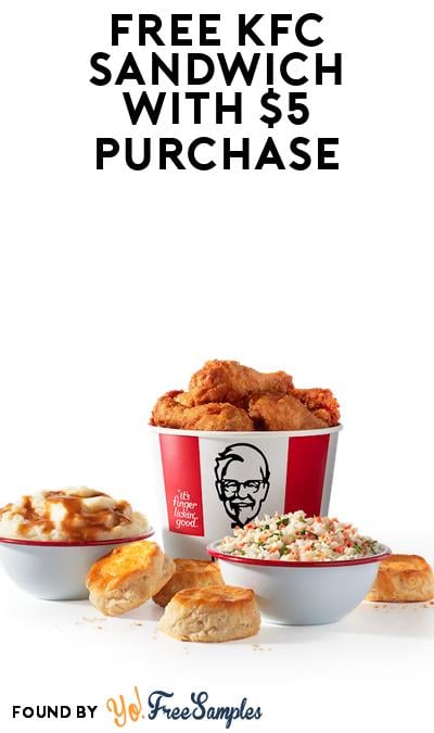 FREE KFC Chicken Sandwich with $5+ Purchase (Promo Code Required)
