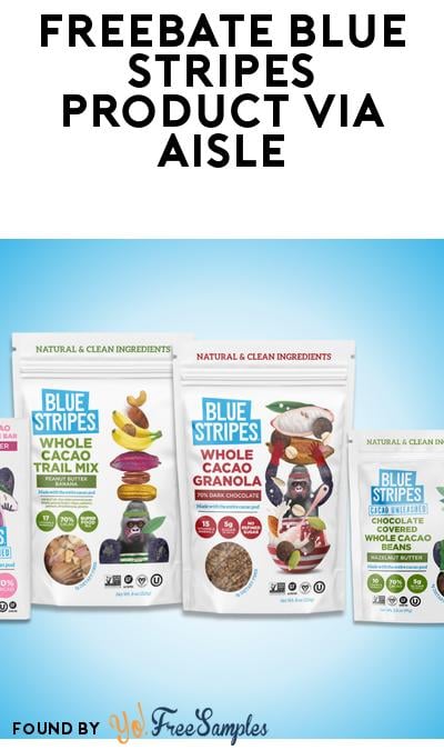 FREEBATE Blue Stripes Cacao Products at Various Stores (Aisle Required)