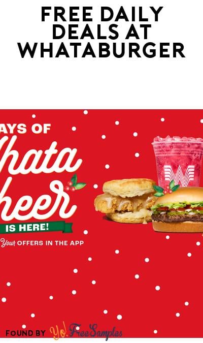 FREE Daily Deals at Whataburger Through 12 Days of Whatacheer (App Required)