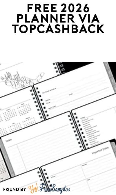 FREE 2026 Planner at Walmart (New TopCashback Members Only)