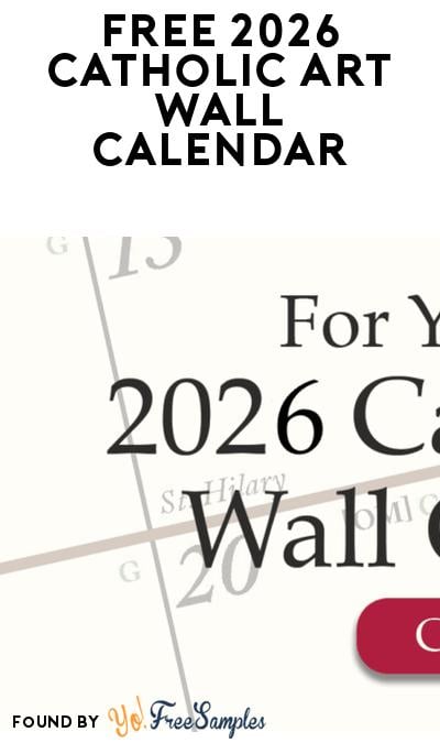 FREE Catholic Art Wall Calendar for 2026 (Limited Quantity)
