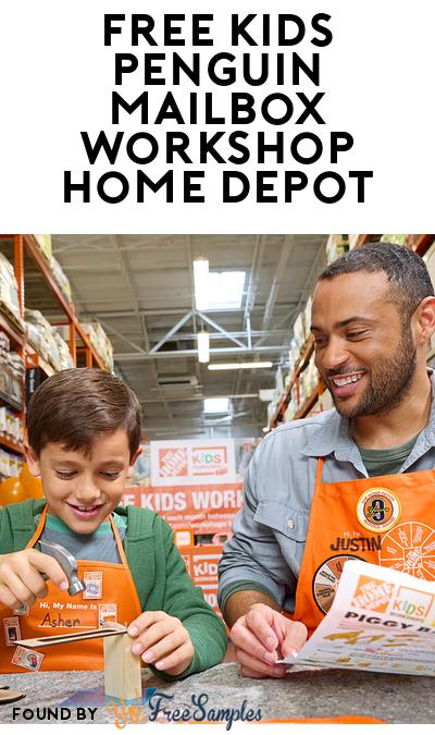FREE Kids Penguin Mailbox Workshop at Home Depot February 7th