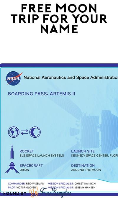 FREE NASA Name Submission to Orbit Moon with Artemis II