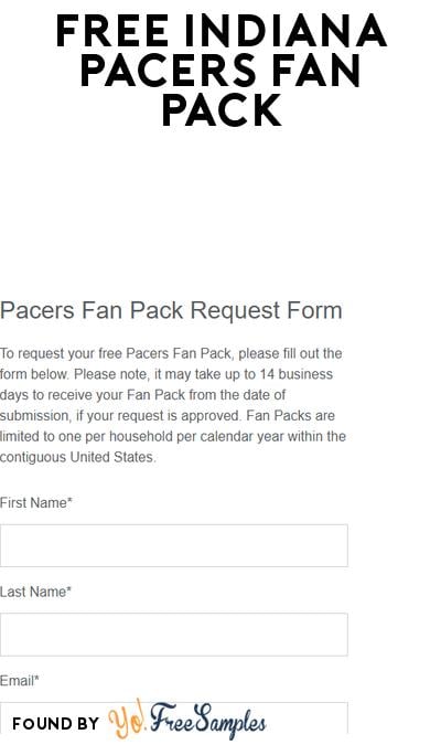 FREE Indiana Pacers Fan Pack