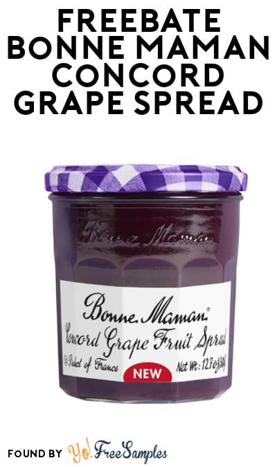 FREEBATE Bonne Maman Concord Grape Spread At Social Nature (Rebate)