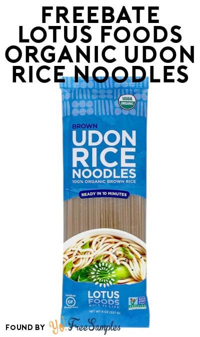 FREEBATE Lotus Foods Organic Udon Rice Noodles At Social Nature (Rebate)