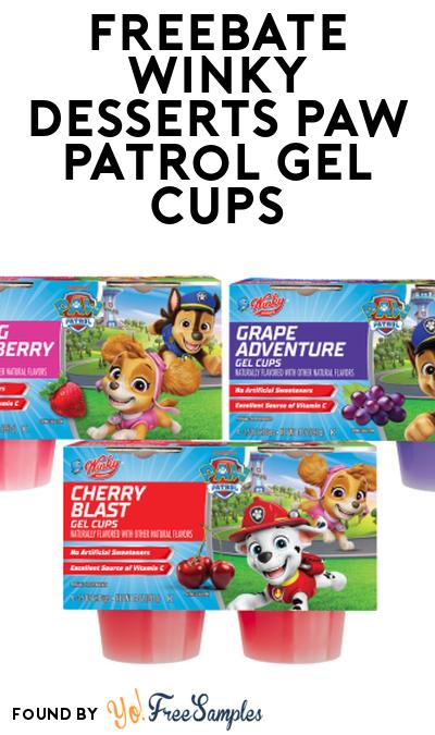 FREEBATE Winky Desserts PAW Patrol Gel Cups At Social Nature (Rebate)
