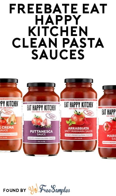 FREEBATE Eat Happy Kitchen Clean Pasta Sauces At Social Nature (Rebate)