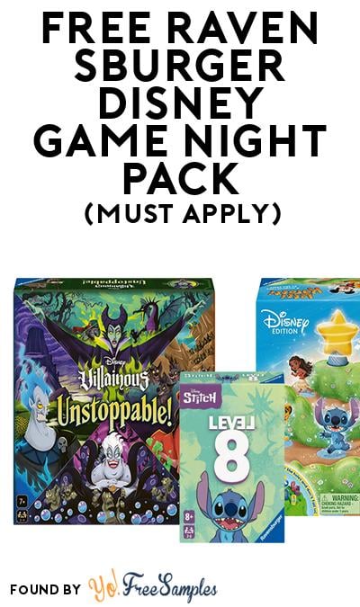 FREE Ravensburger Disney Game Night Pack (Must Apply To Host Tryazon Party)