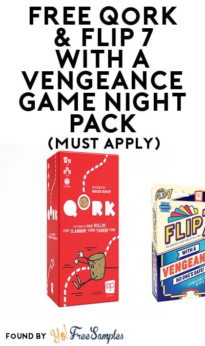 FREE Qork & Flip 7 With a Vengeance Game Night Pack (Must Apply To Host Tryazon Party)