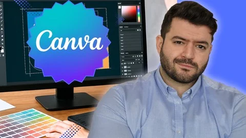 FREE Course at Udemy: Canva Graphics Design Course For Beginners & Non Designers
