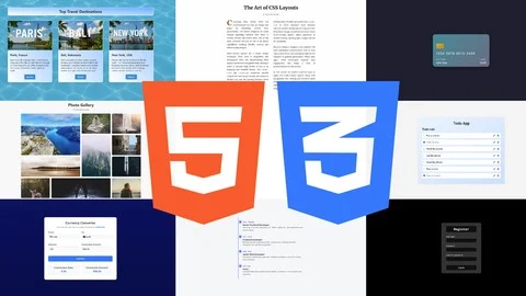 FREE Course at Udemy: Web Project Workshop: 20+ HTML & CSS Websites in Action
