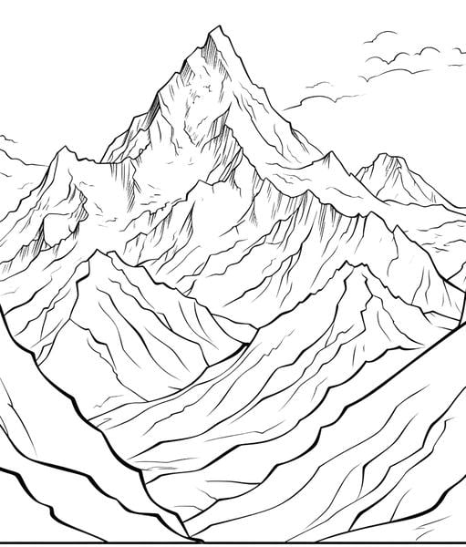 Free Printable Mountains Coloring Pages List