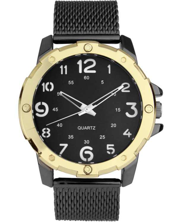 Price Drop For INC Men's Gunmetal Stainless Steel Mesh Bracelet Watch