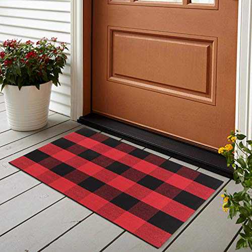 Promo Code For Buffalo Plaid Outdoor Rug 24'' x 35'', Collive Christmas